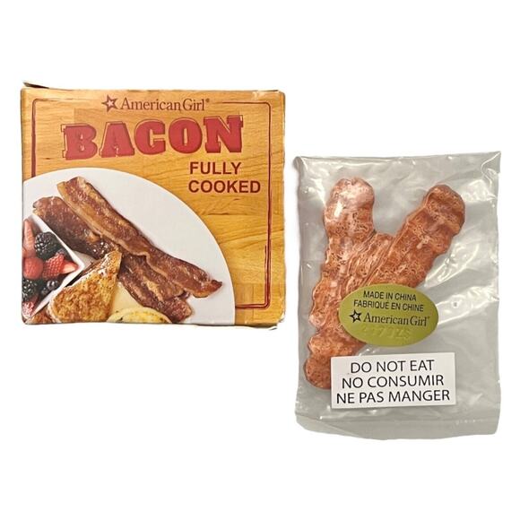 American Girl Doll Kitchen Fully Cooked BACON PIECES & BOX Food Accessories Set! - Picture 6 of 6